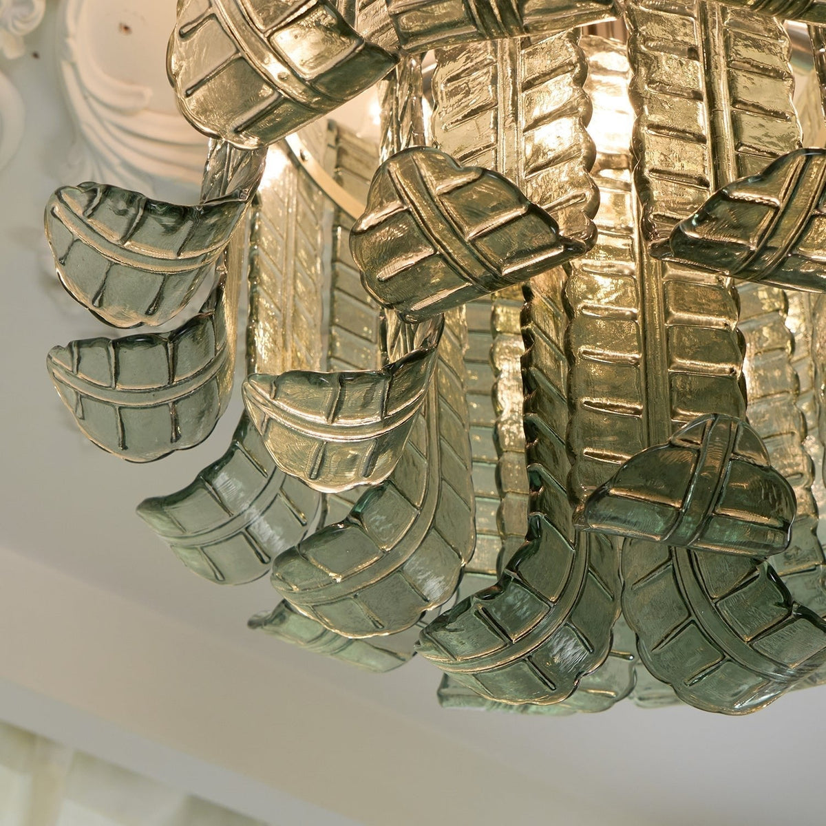 Eirisora lampa sufitowa ze szkła Murano, płatki vintage