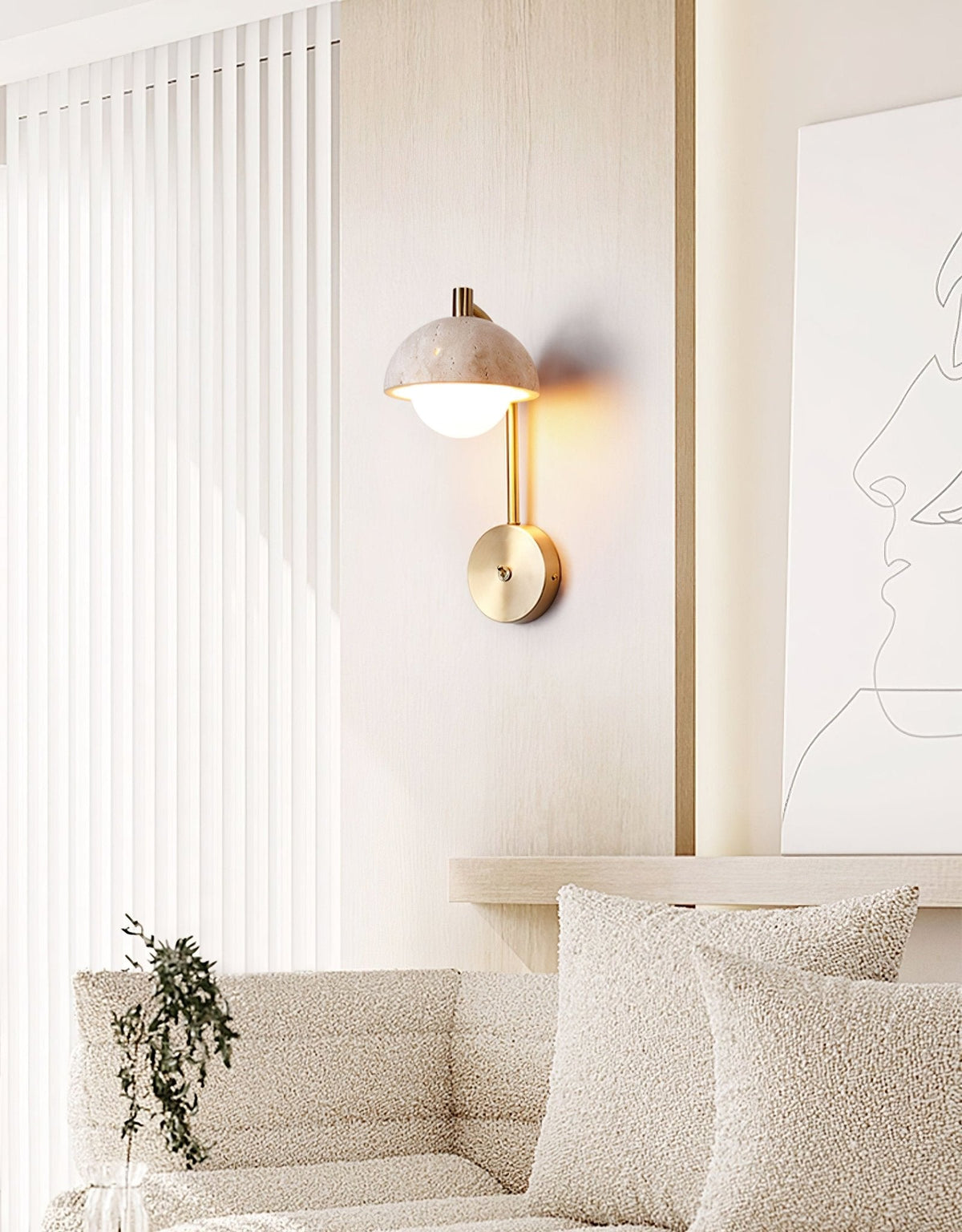 Seraaya Travertine kinkiet