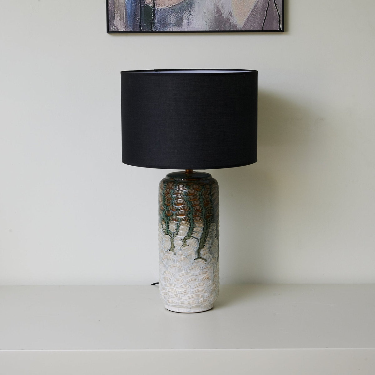 Ainsley nowoczesna lampa stołowa ceramiczna