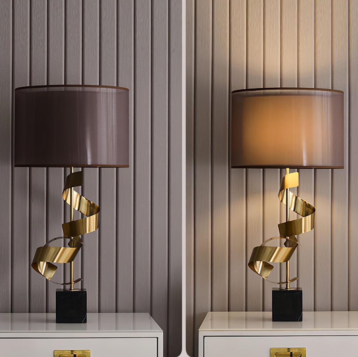 Seraph Luxe lampa stołowa z płótna