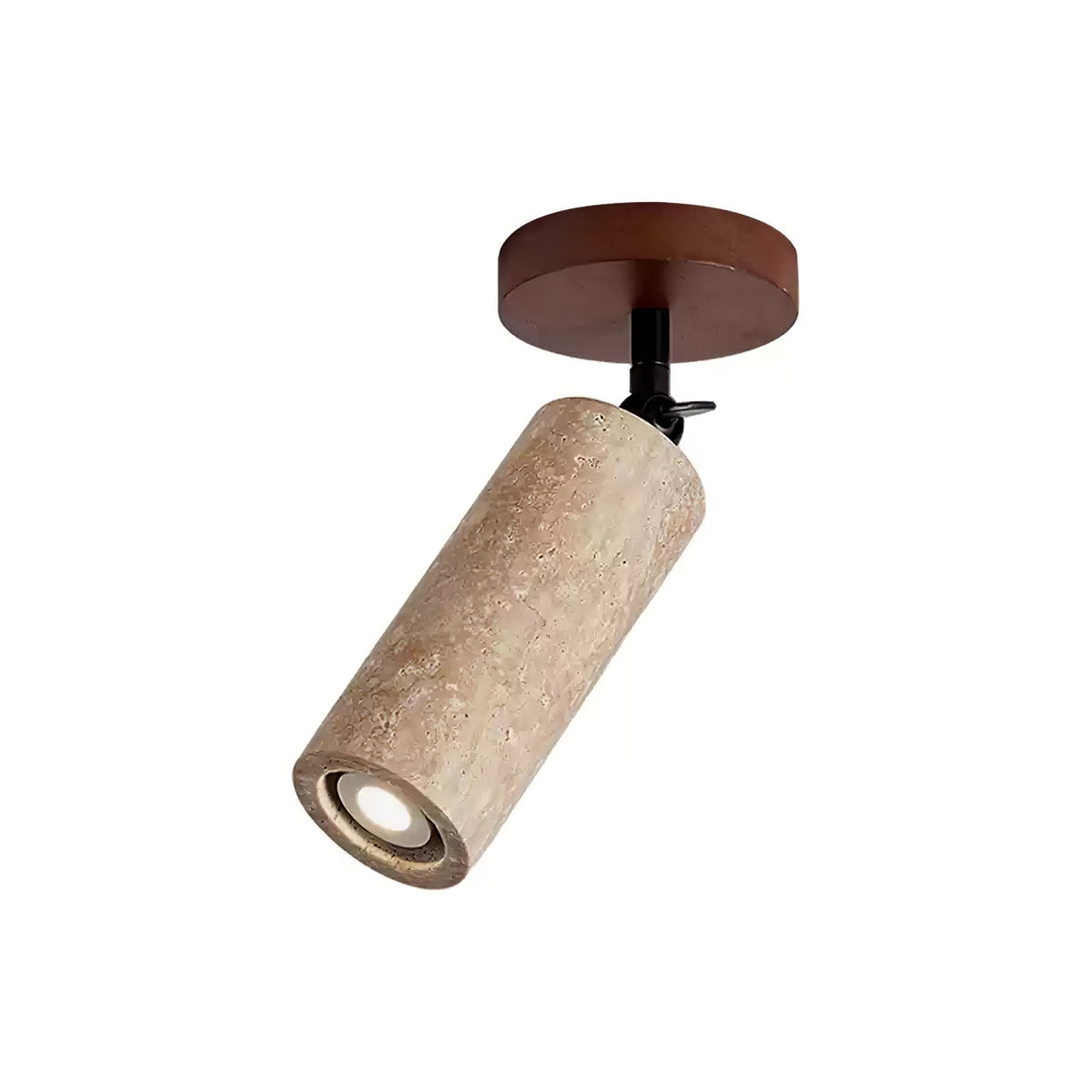Cesilyra cylindryczna rura Travertine kinkiet