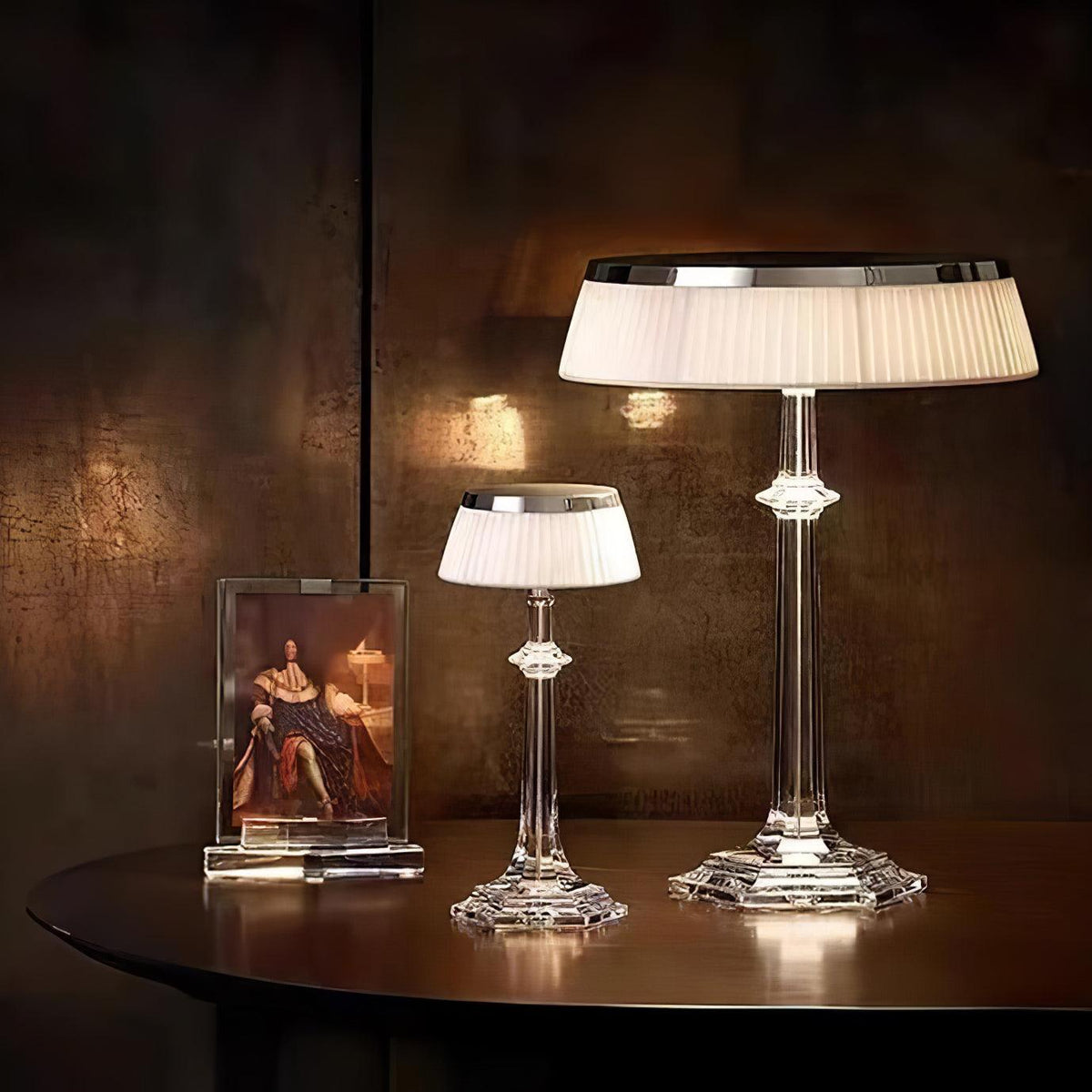 Haloza elegancka lampa stołowa z płótna
