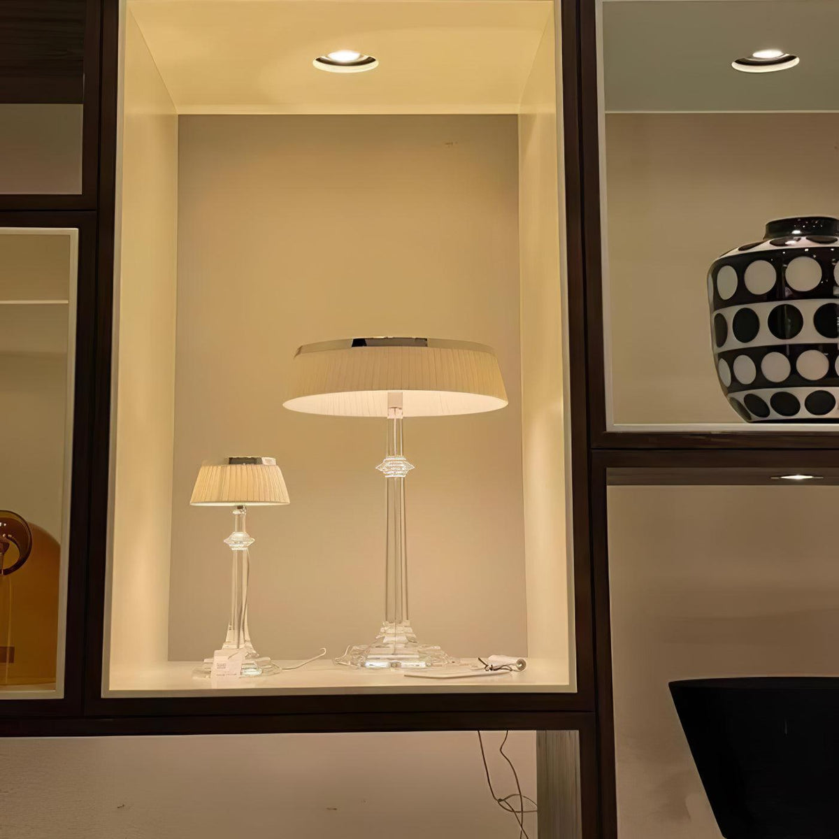Haloza elegancka lampa stołowa z płótna