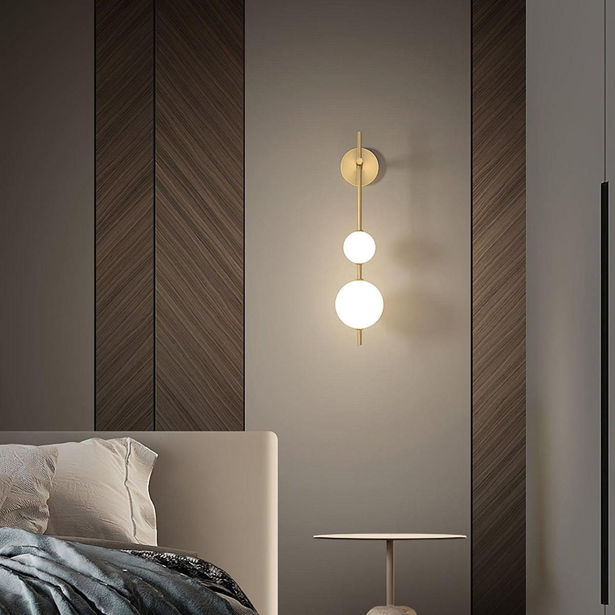 Cerin kulista lampa ścienna