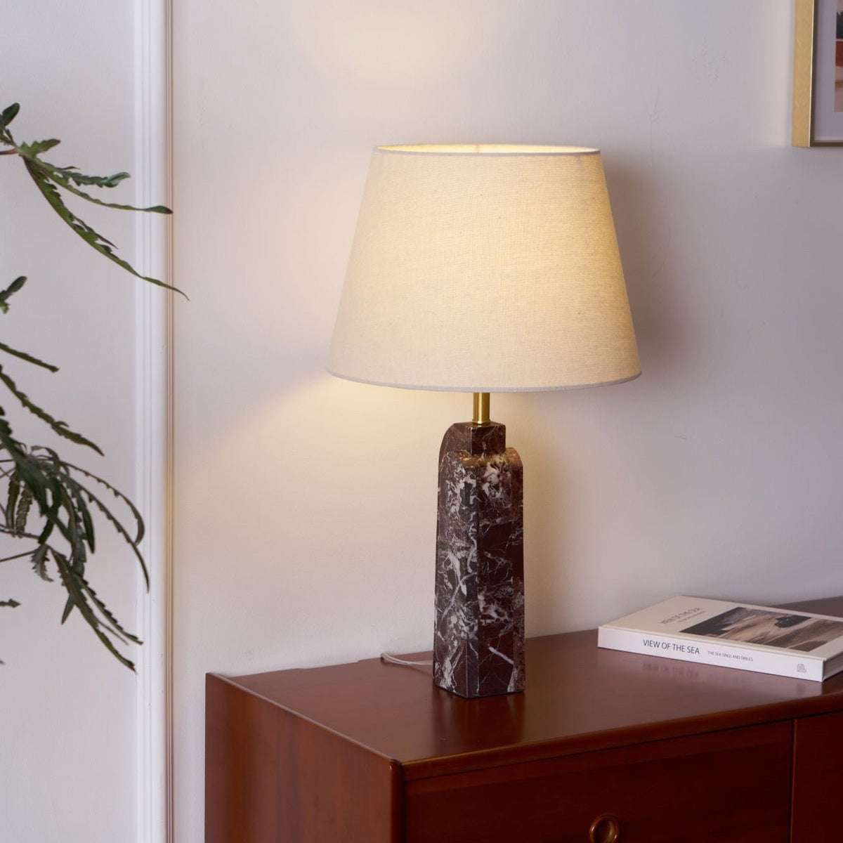 Jovix nowoczesna lampa stołowa z marmuru