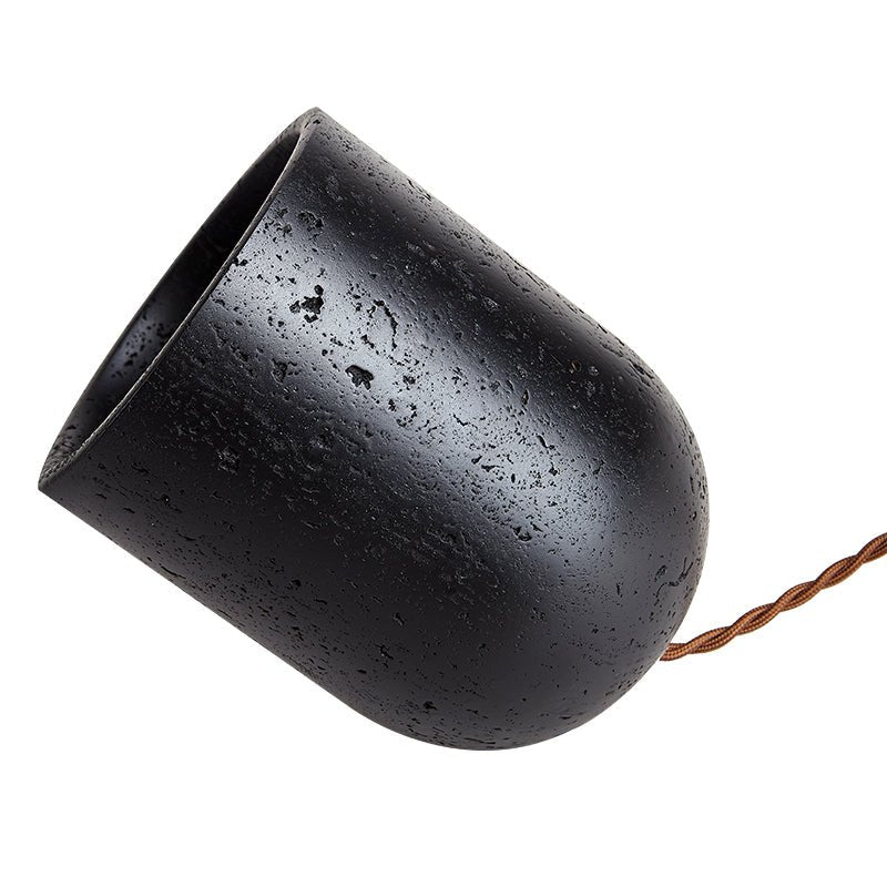 Lumi minimalistyczna lampa stołowa z czarnego travertynu