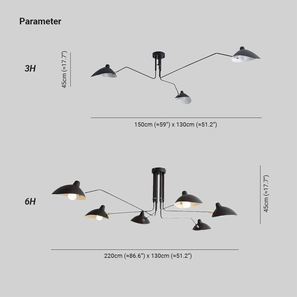 Jaler Jaler trzyramienna lampa sufitowa