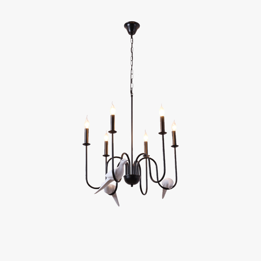 Silva Vintage żyrandol czarny metal sypialnia/kawiarnia/salon