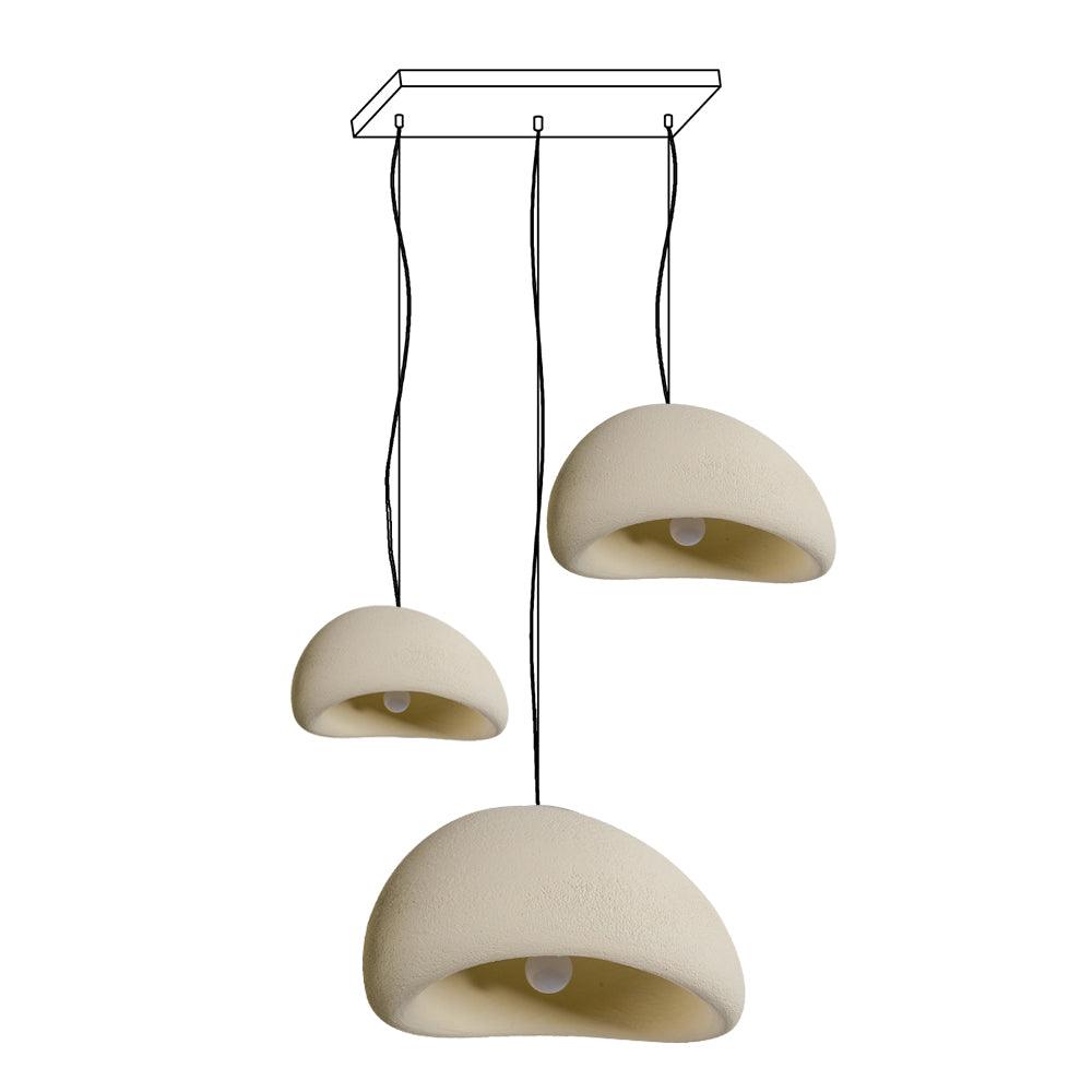 Żyrandol Wabi-Sabi Pebble Cluster Organic Form Minimalist artystyczny