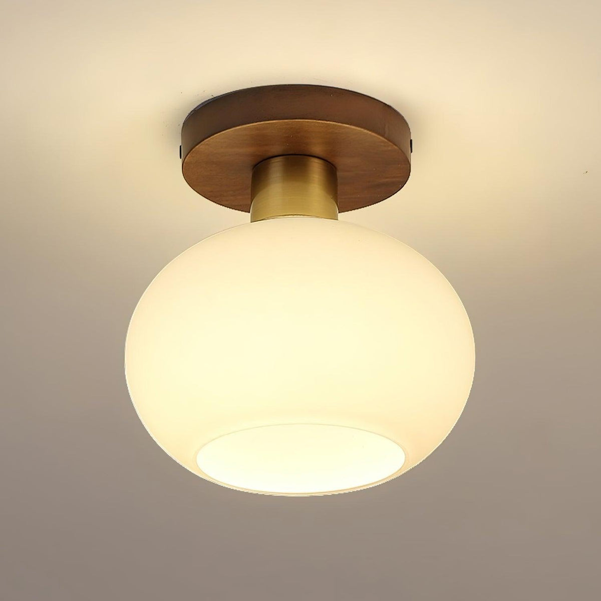 Elorusl nowoczesna lampa sufitowa ze szkła w kształcie muszli