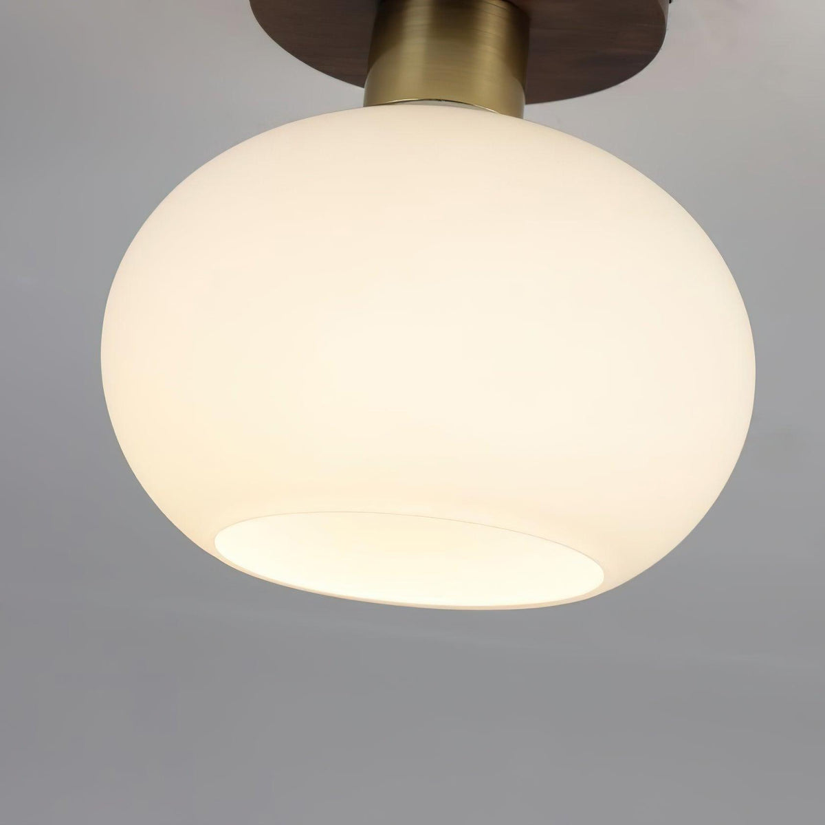 Elorusl nowoczesna lampa sufitowa ze szkła w kształcie muszli