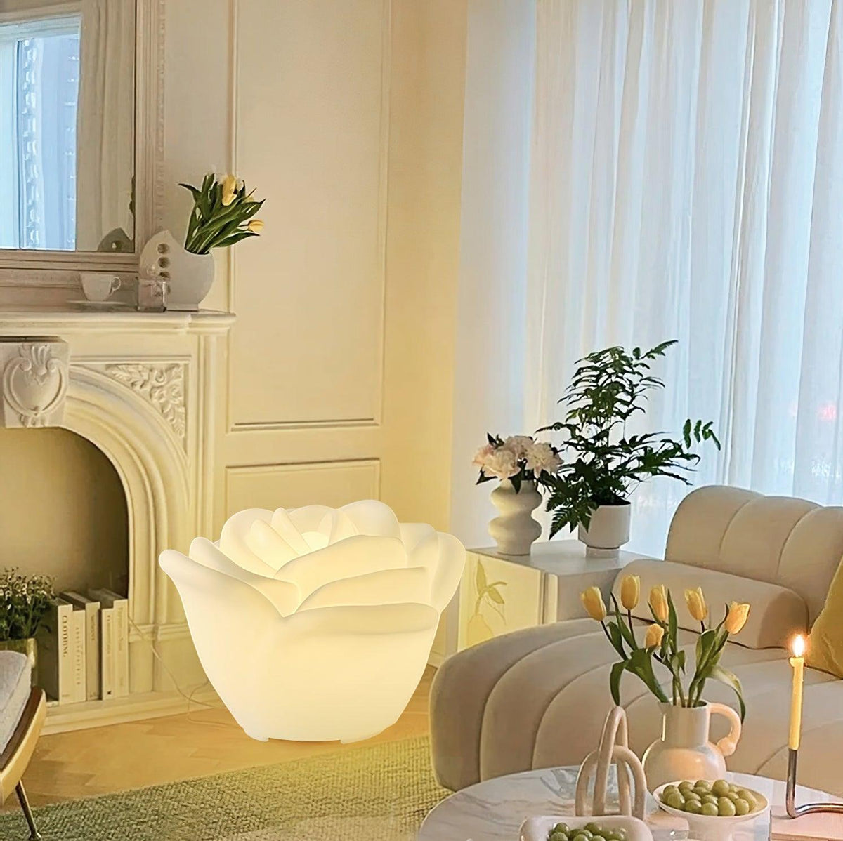 Elegancka lampa stołowa Rosebud