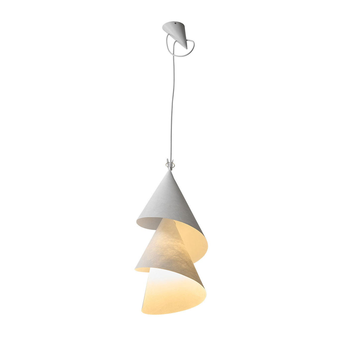 Southvale4 Lampa wisząca z papierowym kloszem stożkowym