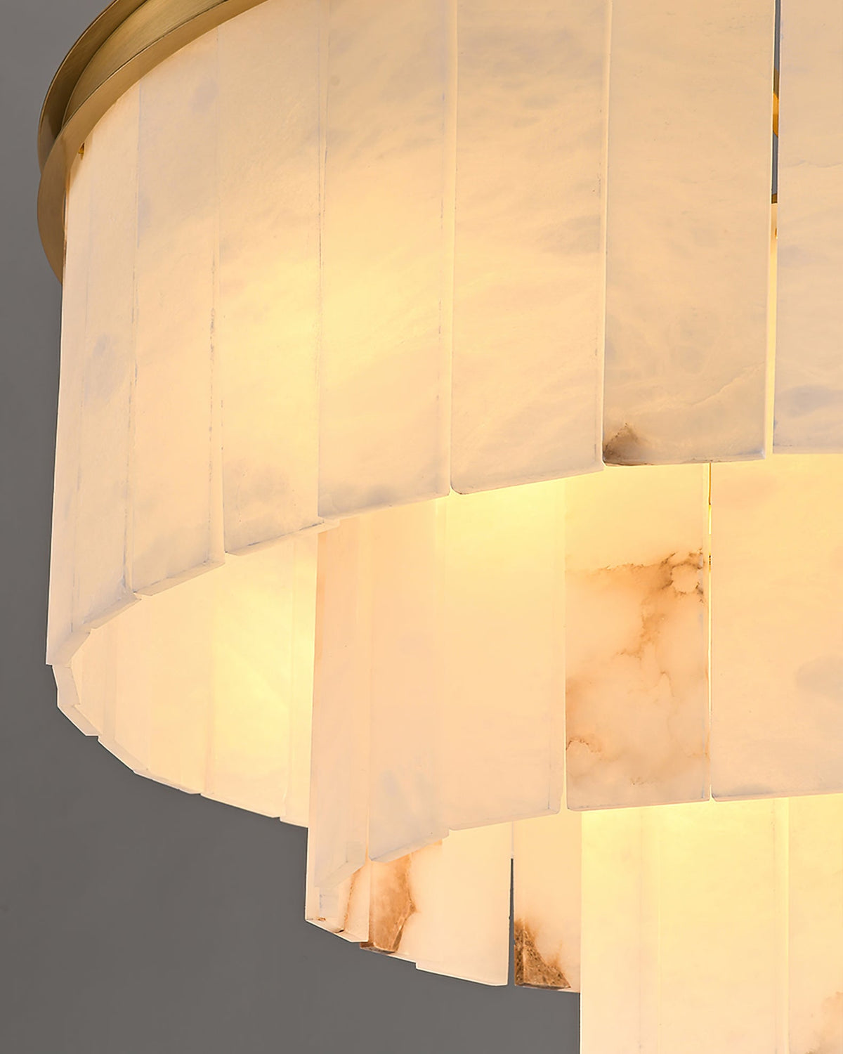 Windham Alabaster żyrandol Warstwowy Halo