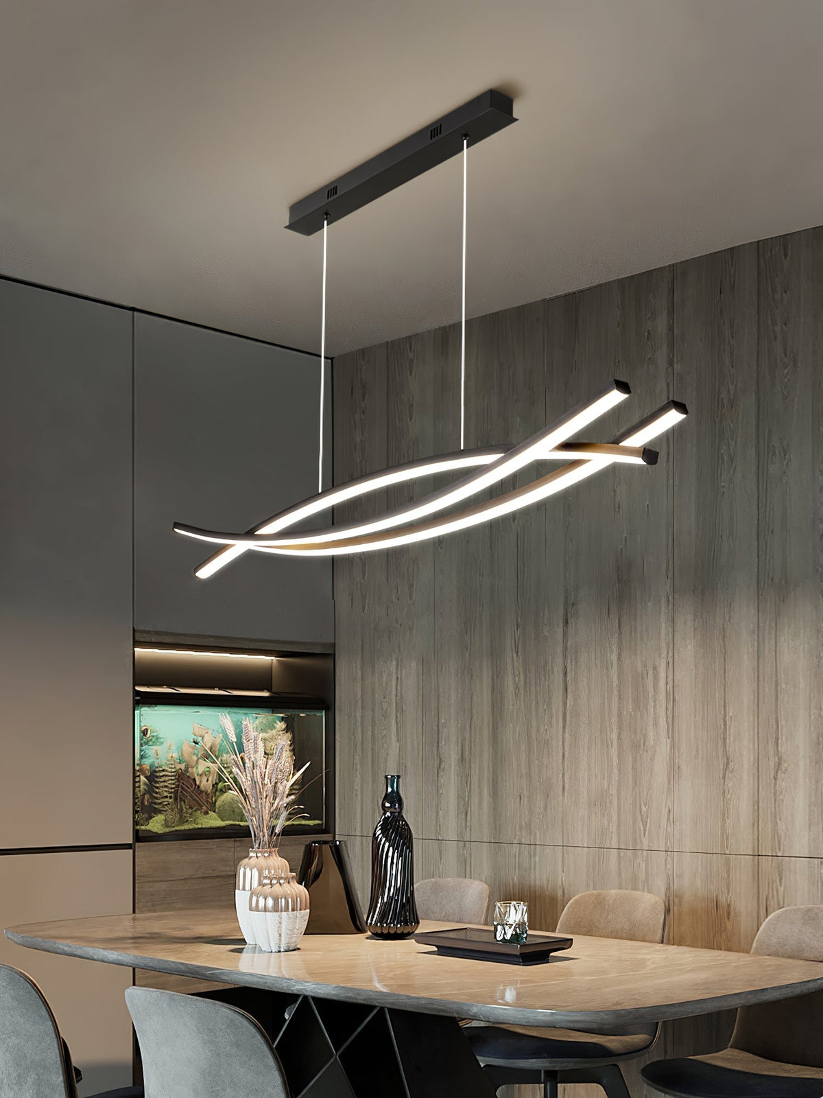 Curinis nowoczesny minimalistyczny żyrandol LED Art