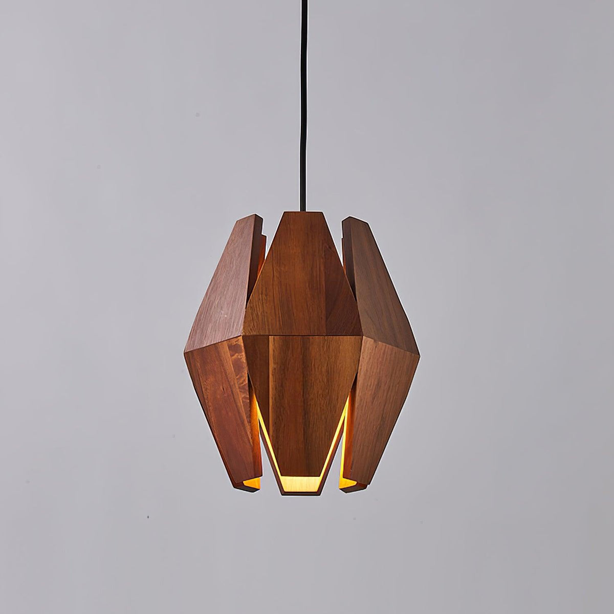 Miro lampa wisząca z geometrycznym kloszem drewnianym ciepłe światło nordycki minimalistyczny akcent