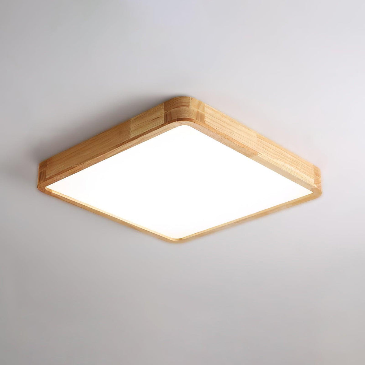 Hano drewniany geometryczny żyrandol sufitowy