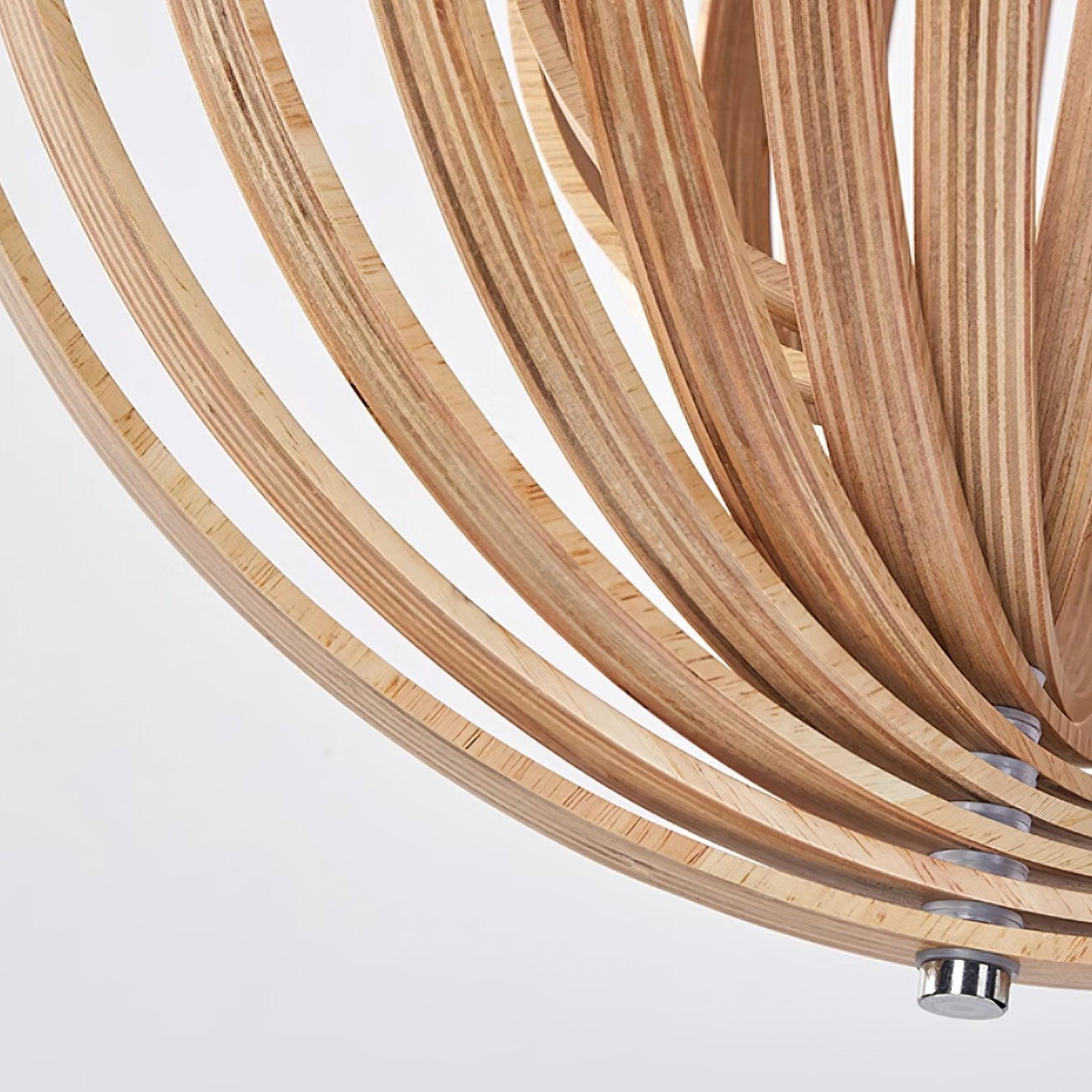 Lampa wisząca Drewniane Pierścienie Kula Organiczny Minimalistyczny Ambient