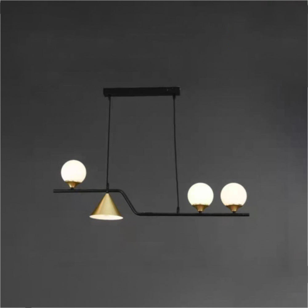 Arisha nowoczesna lampa wisząca LED czarny/złoty szkło salon/sypialnia