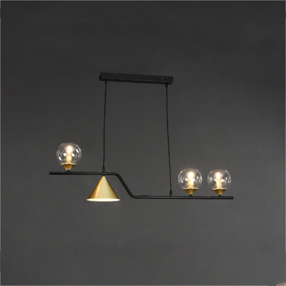 Arisha nowoczesna lampa wisząca LED czarny/złoty szkło salon/sypialnia