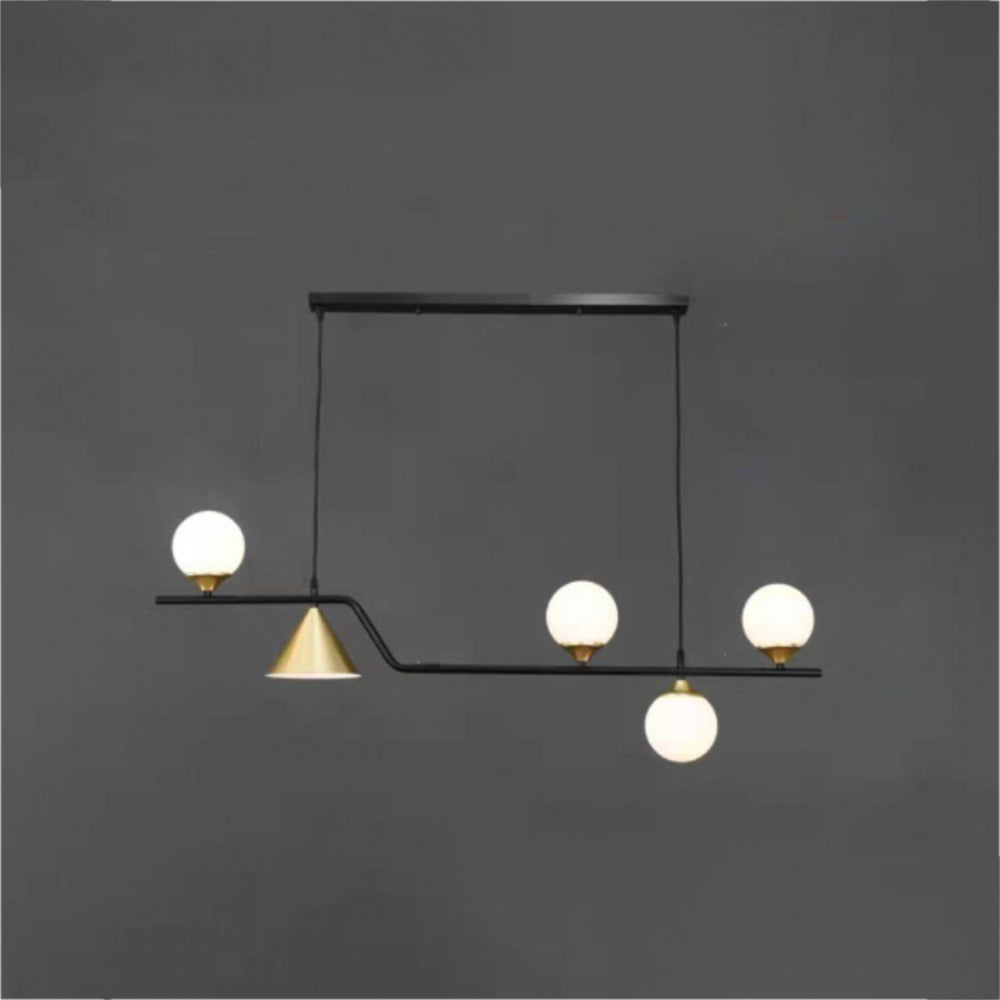 Arisha nowoczesna lampa wisząca LED czarny/złoty szkło salon/sypialnia