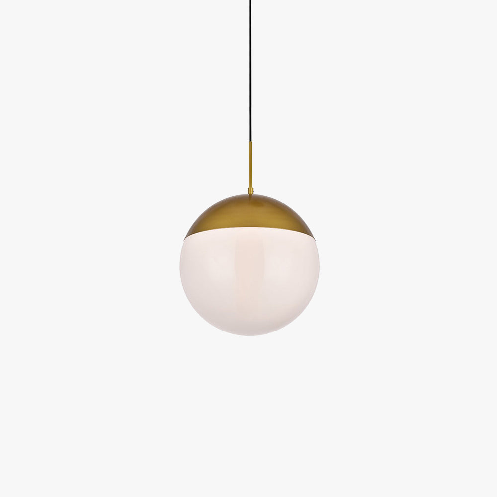 Hallie nowoczesna lampa wisząca ze szkła i metalu do salonu, jadalni lub sypialni
