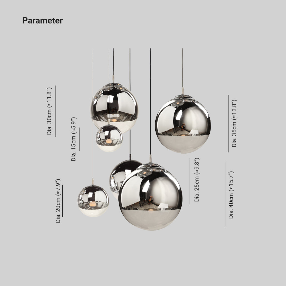 Valentina Industrial Round Metal lampa wisząca ze szkła do salonu