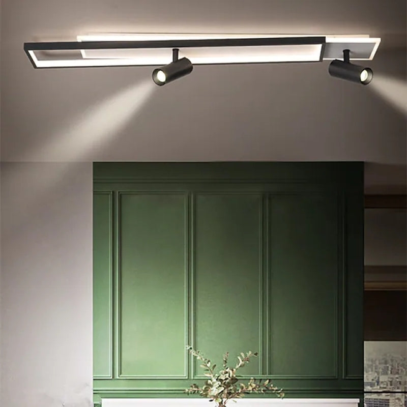 Aim nowoczesna sufitowa lampa geometryczna z reflektorem, czarny&biały