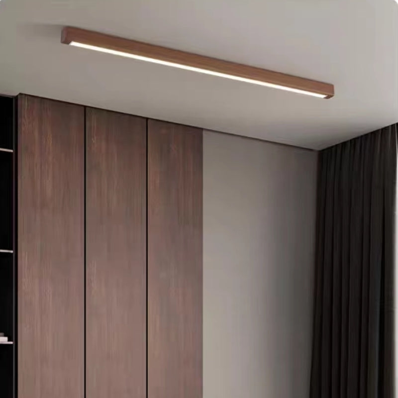 Arisha liniowa lampa sufitowa w stylu minimalistycznym, drewno