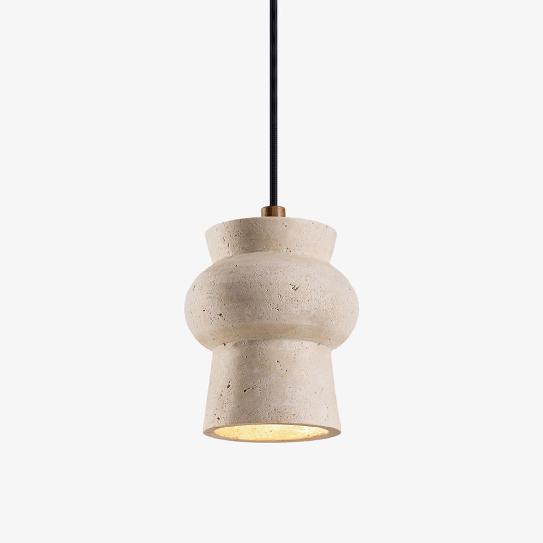 Dynt wisząca lampa w stylu timeless z żółtym travertynem