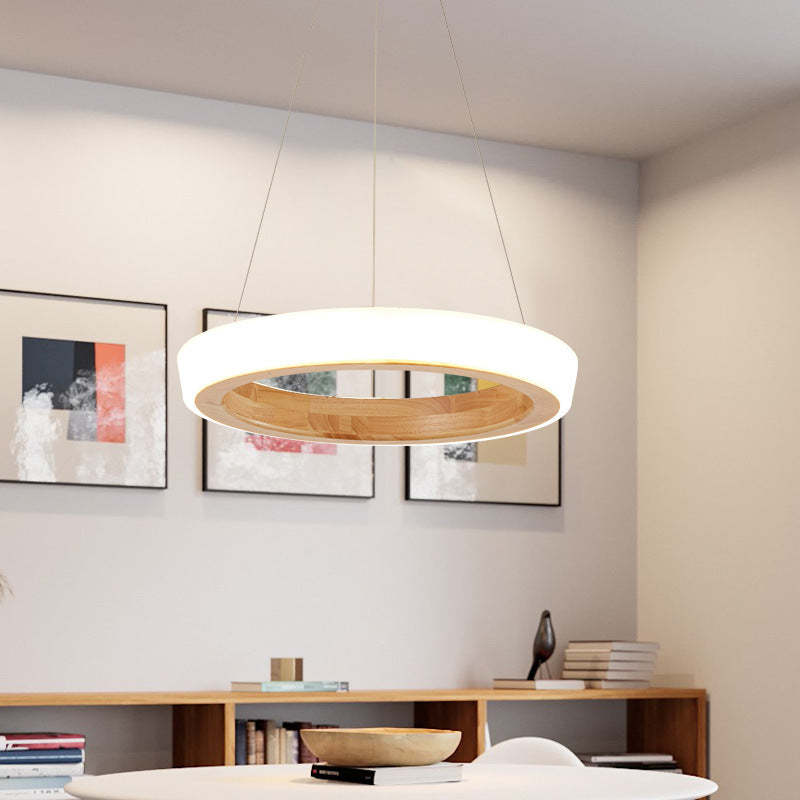 Muto nowoczesna lampa wisząca z drewna
