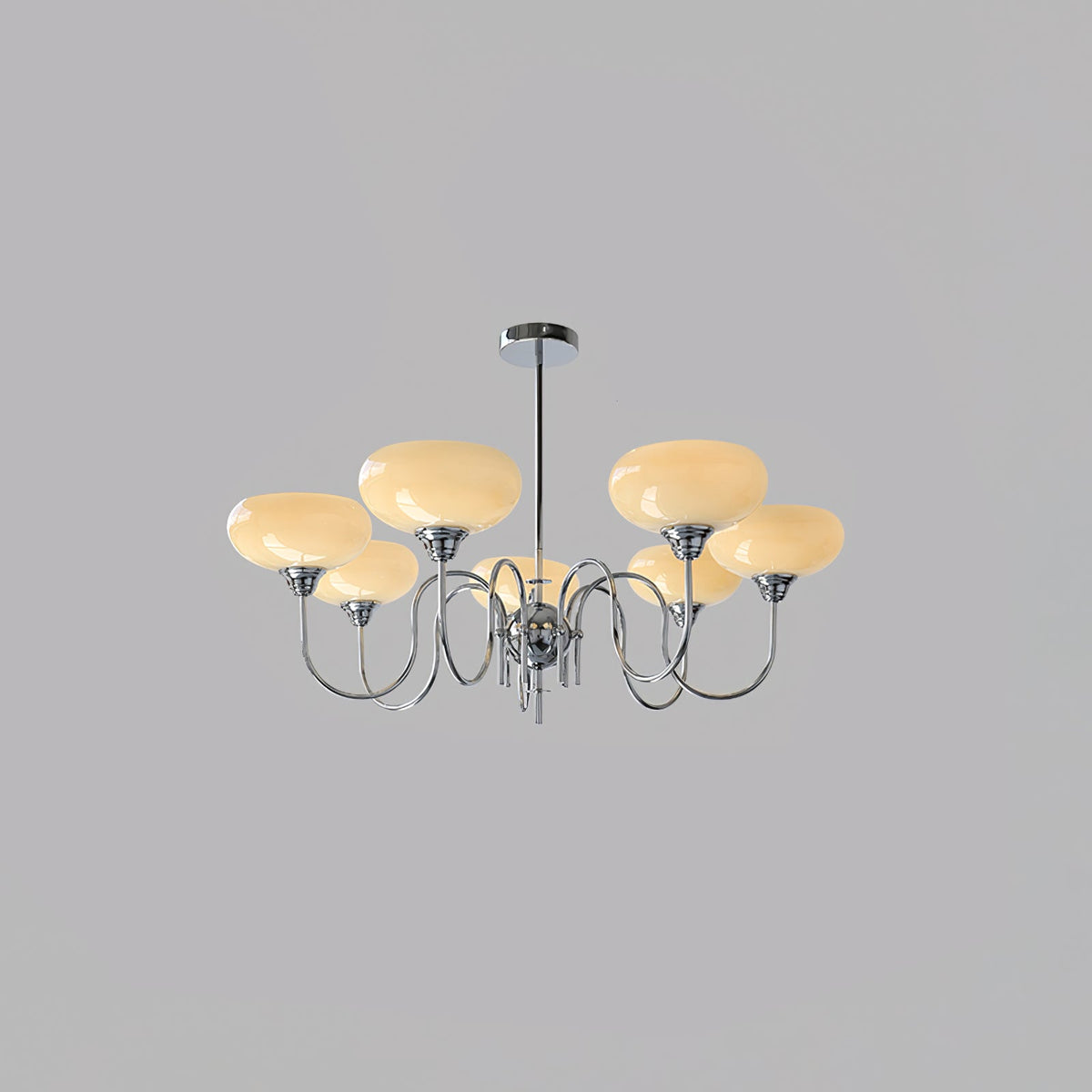 Silva Vintage żyrandol LED z wieloma punktami świetlnymi w metalu, kremowa biel z żarówkami żółtymi, złoto/chrom