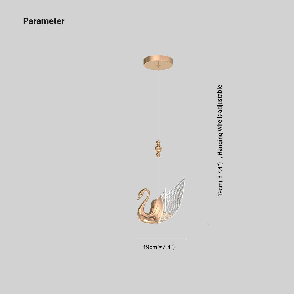 Kady Swan lampa wisząca w nowoczesnym stylu, 2 kolor