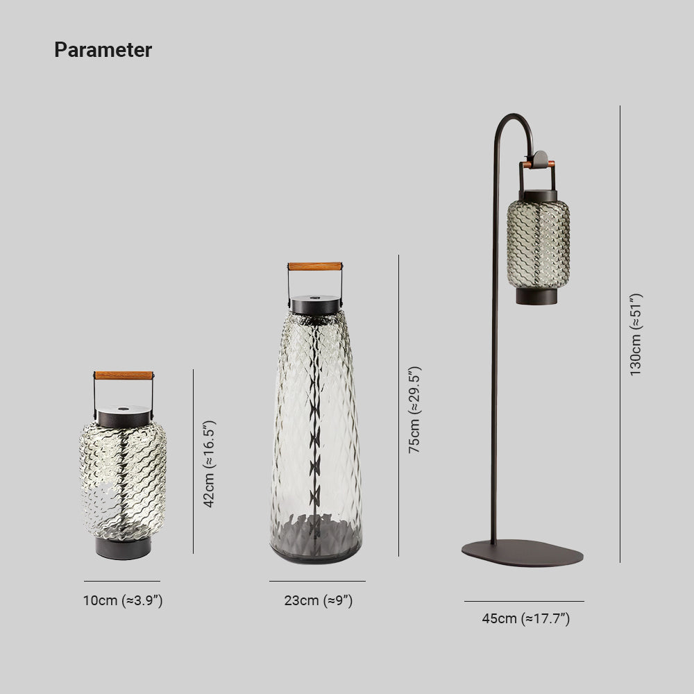 Ray Vintage latarnia metalowa ze szkła zewnętrzna lampa stojąca