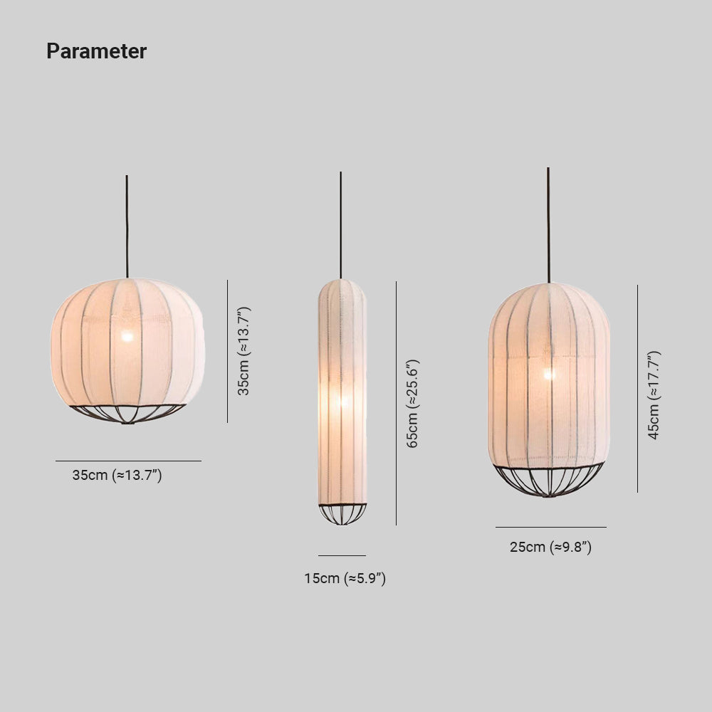 Ritta lampa wisząca, płócienna