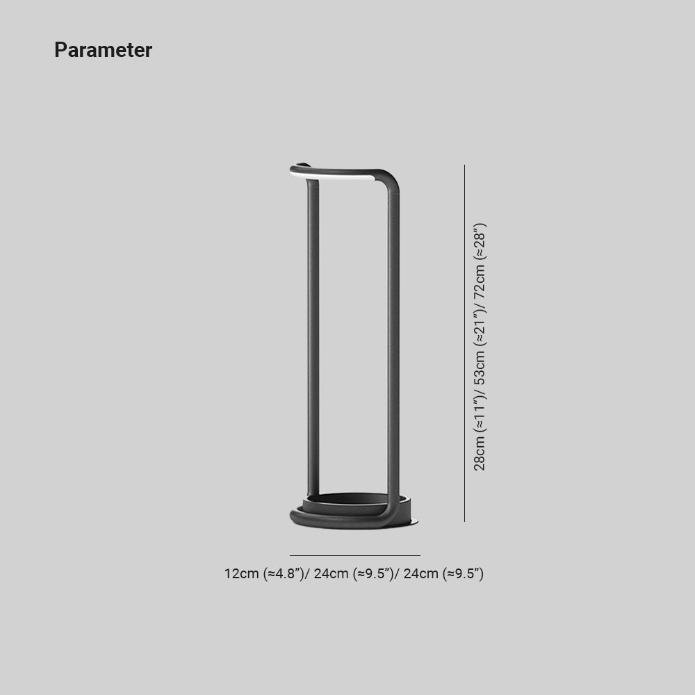 Ray minimalistyczna zewnętrzna lampa stojąca LED z panelem słonecznym w kształcie prostokąta, czarna
