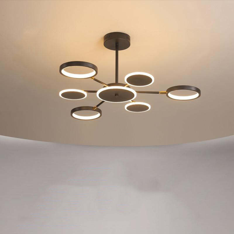Arisha nowoczesna lampa wisząca z LED, geometryczna, czarna, ściemnialna