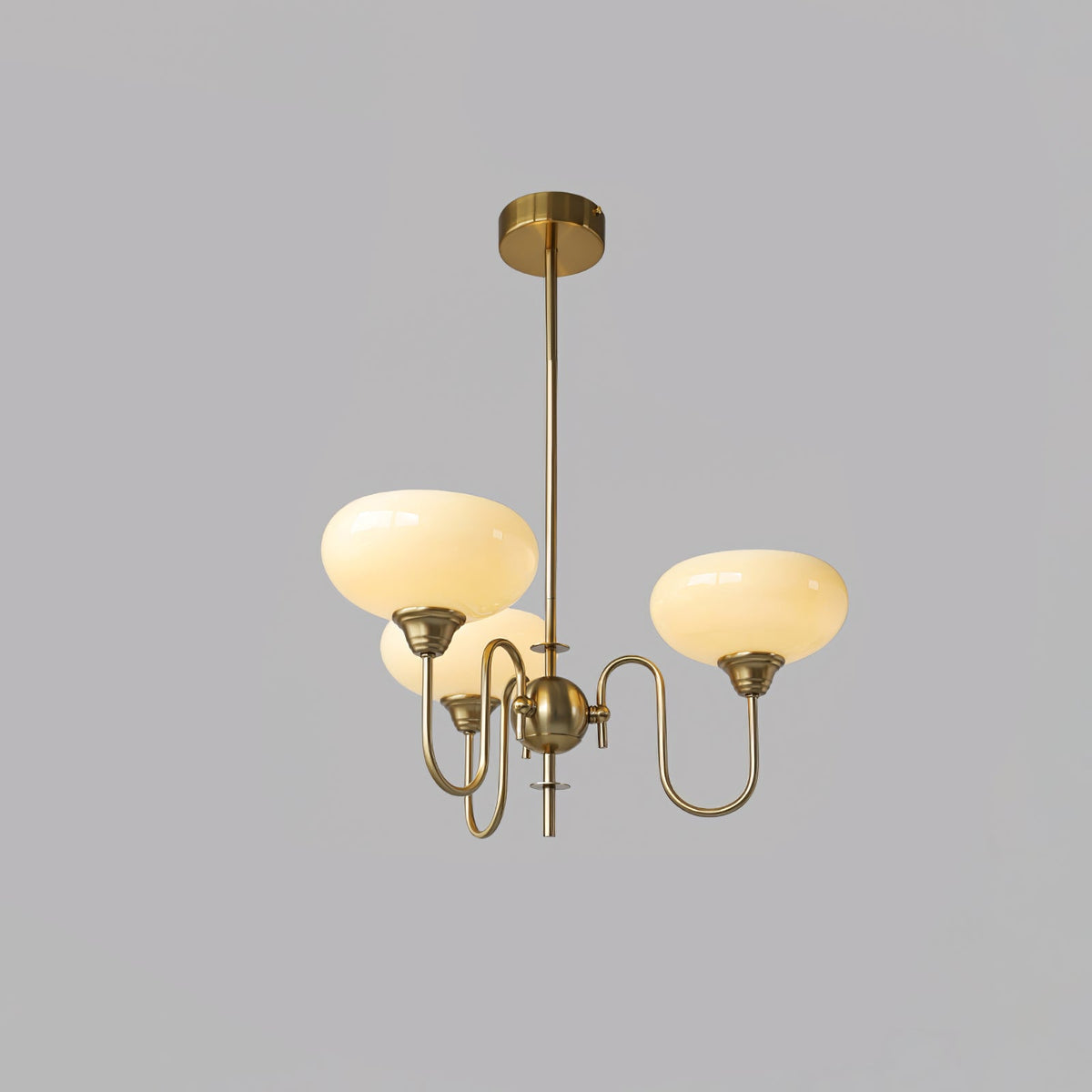 Silva Vintage żyrandol LED z wieloma punktami świetlnymi w metalu, kremowa biel z żarówkami żółtymi, złoto/chrom