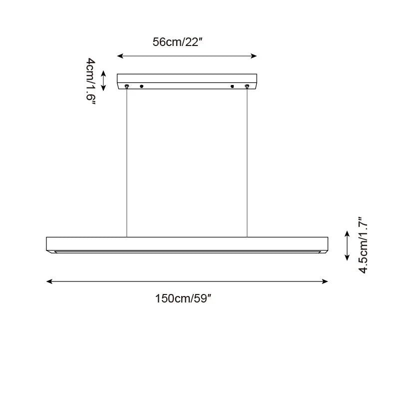 Lyven minimalistyczna lampa wisząca liniowa ze szkła Travertine