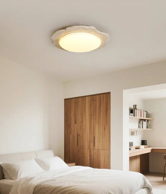 Nimbe Halo żyrandol sufitowy w kolorze żółtego travertynu