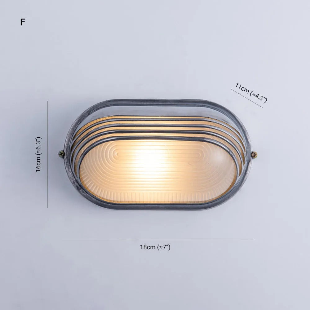 Wyre kinkiet geometryczny nowoczesny metalowy ze szkła na zewnątrz