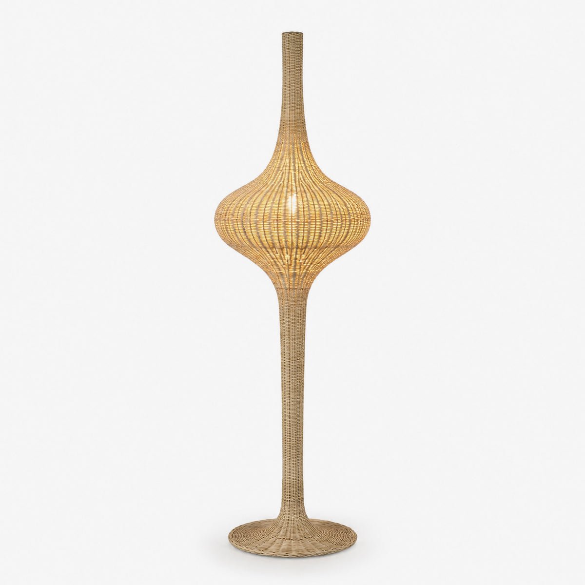 Onion rattanowa lampa podłogowa