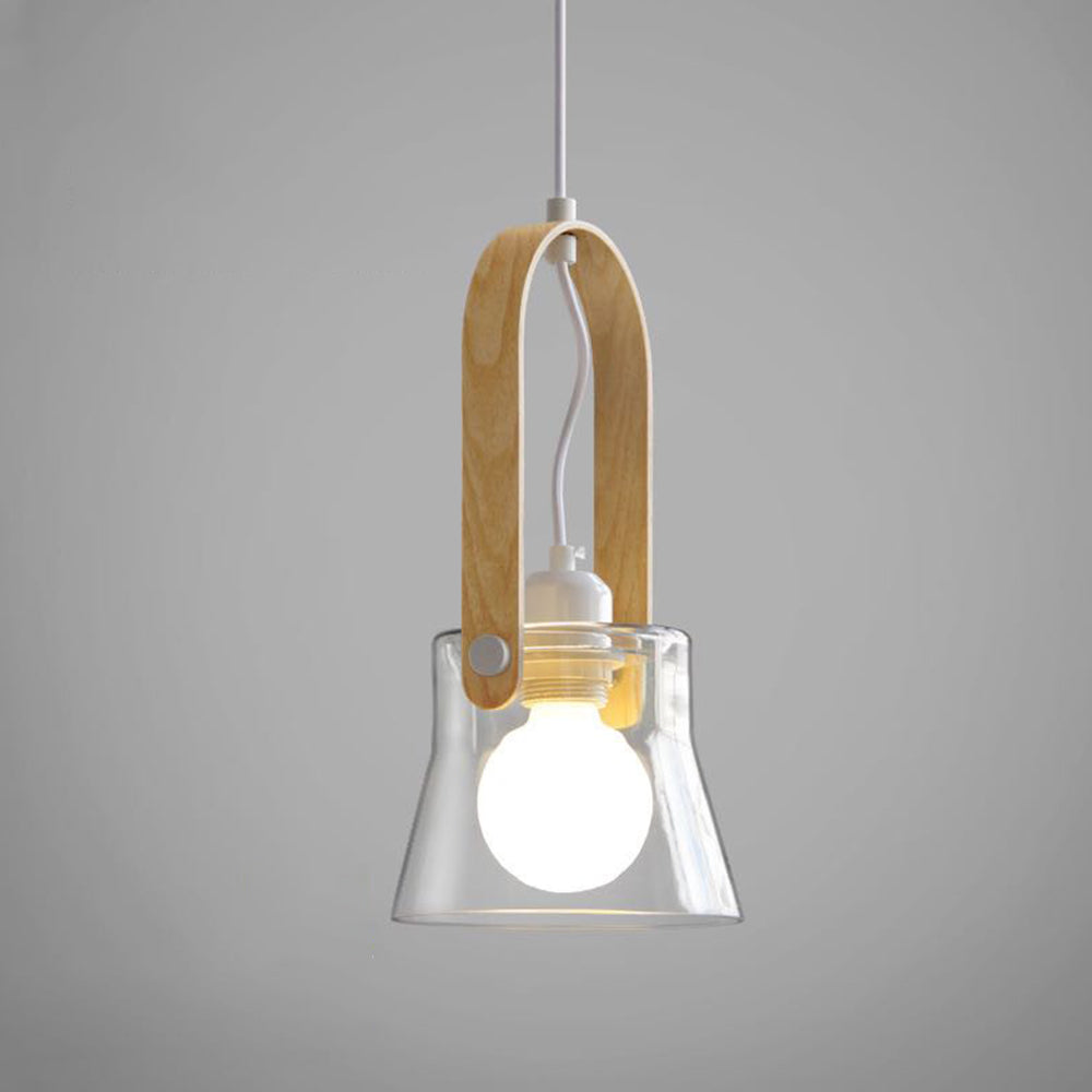 Valentina minimalistyczna lampa wisząca ze szkła w kształcie miski, przezroczysta