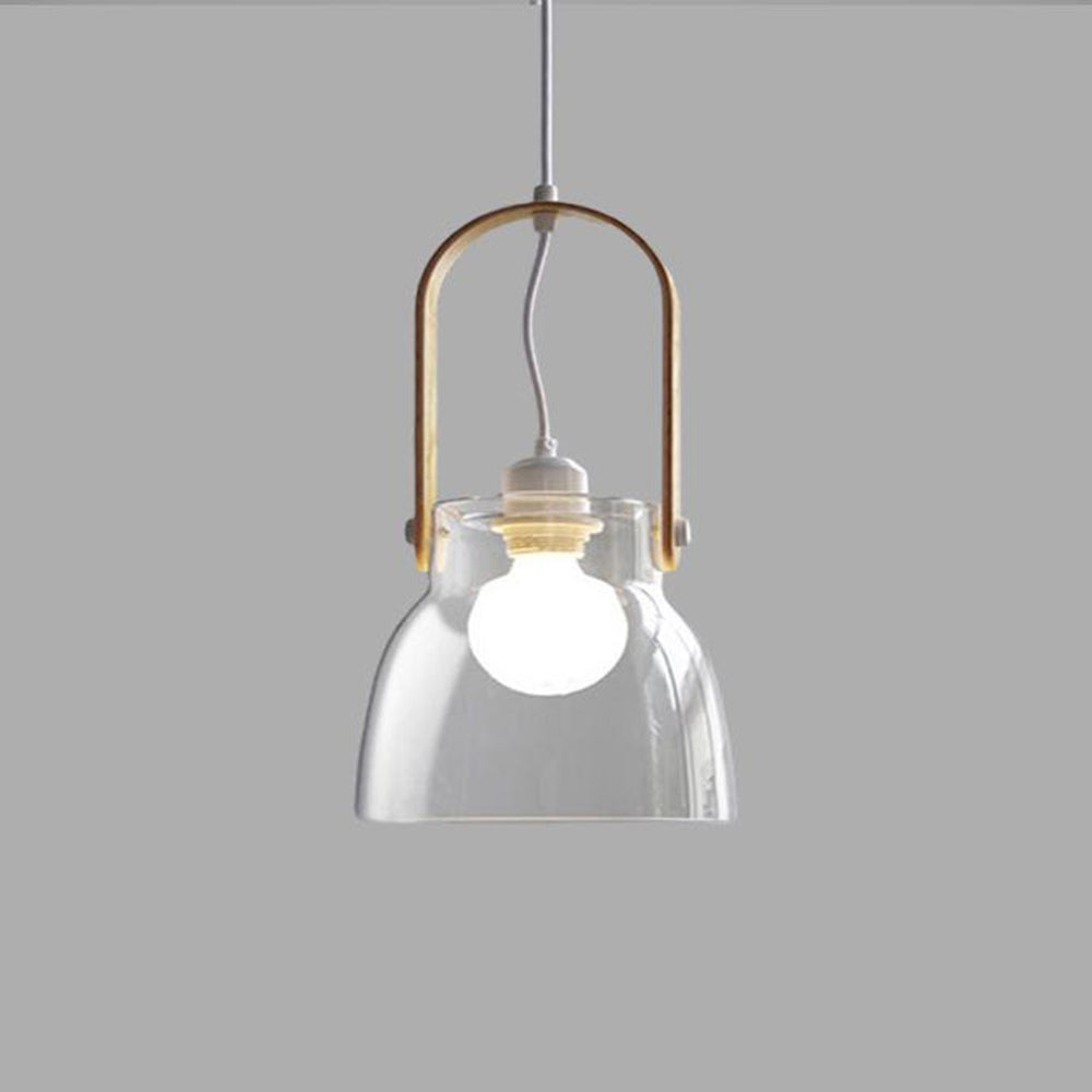 Valentina minimalistyczna lampa wisząca ze szkła w kształcie miski, przezroczysta
