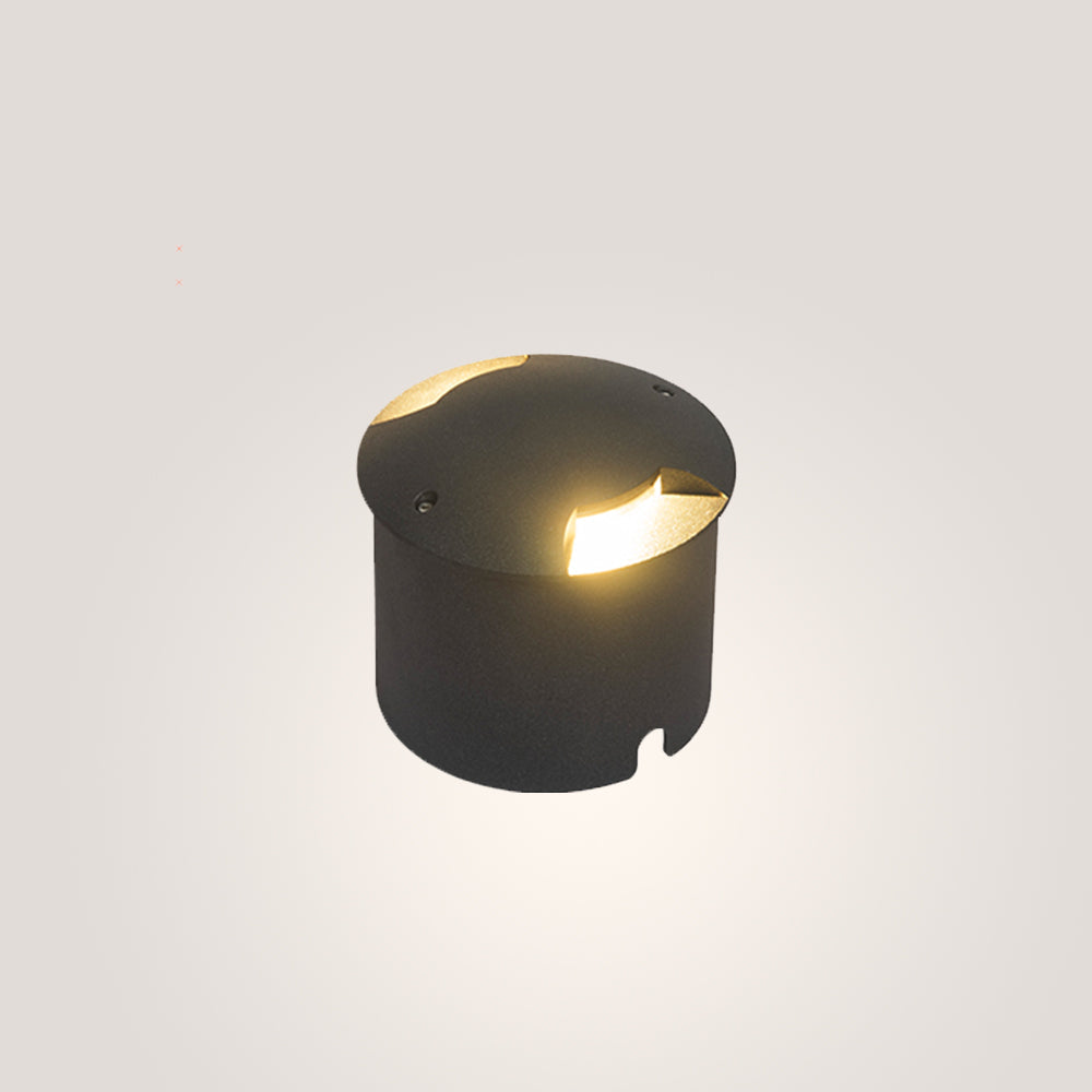 Ray zewnętrzna cylindryczna lampa do schodów i tarasów, czarna