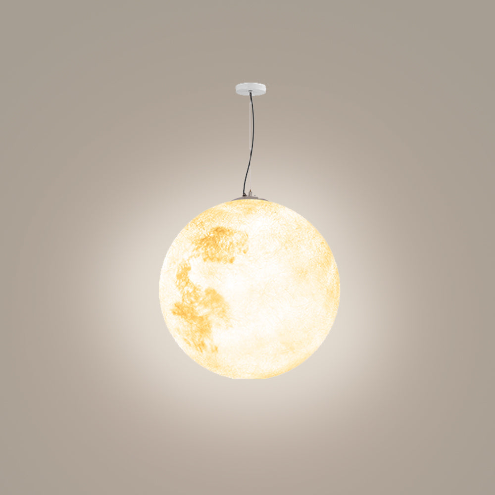 Ray Moon nowoczesna lampa wisząca w kształcie kuli ze szkła, metal/żywica/włókno szklane